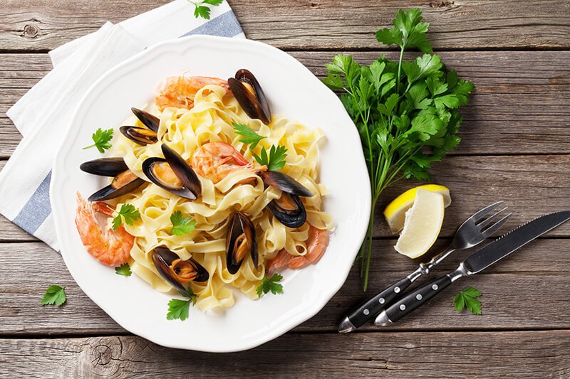 Paste cu fructe de mare